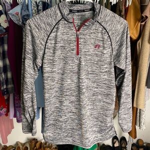 Gray Long Sleeve Quarter Zip Athletic Sweatshirt | Size : 14-16